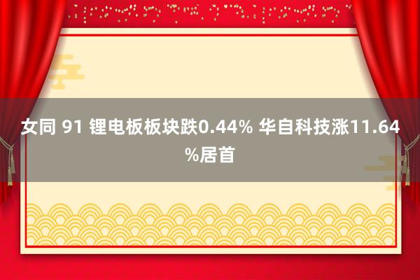 女同 91 锂电板板块跌0.44% 华自科技涨11.64%居首