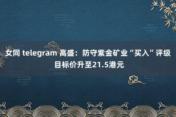 女同 telegram 高盛：防守紫金矿业“买入”评级 目标价升至21.5港元