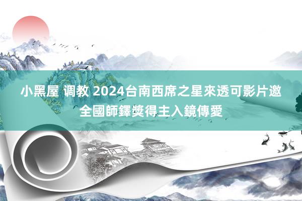 小黑屋 调教 2024台南西席之星來透可影片　邀全國師鐸獎得主入鏡傳愛